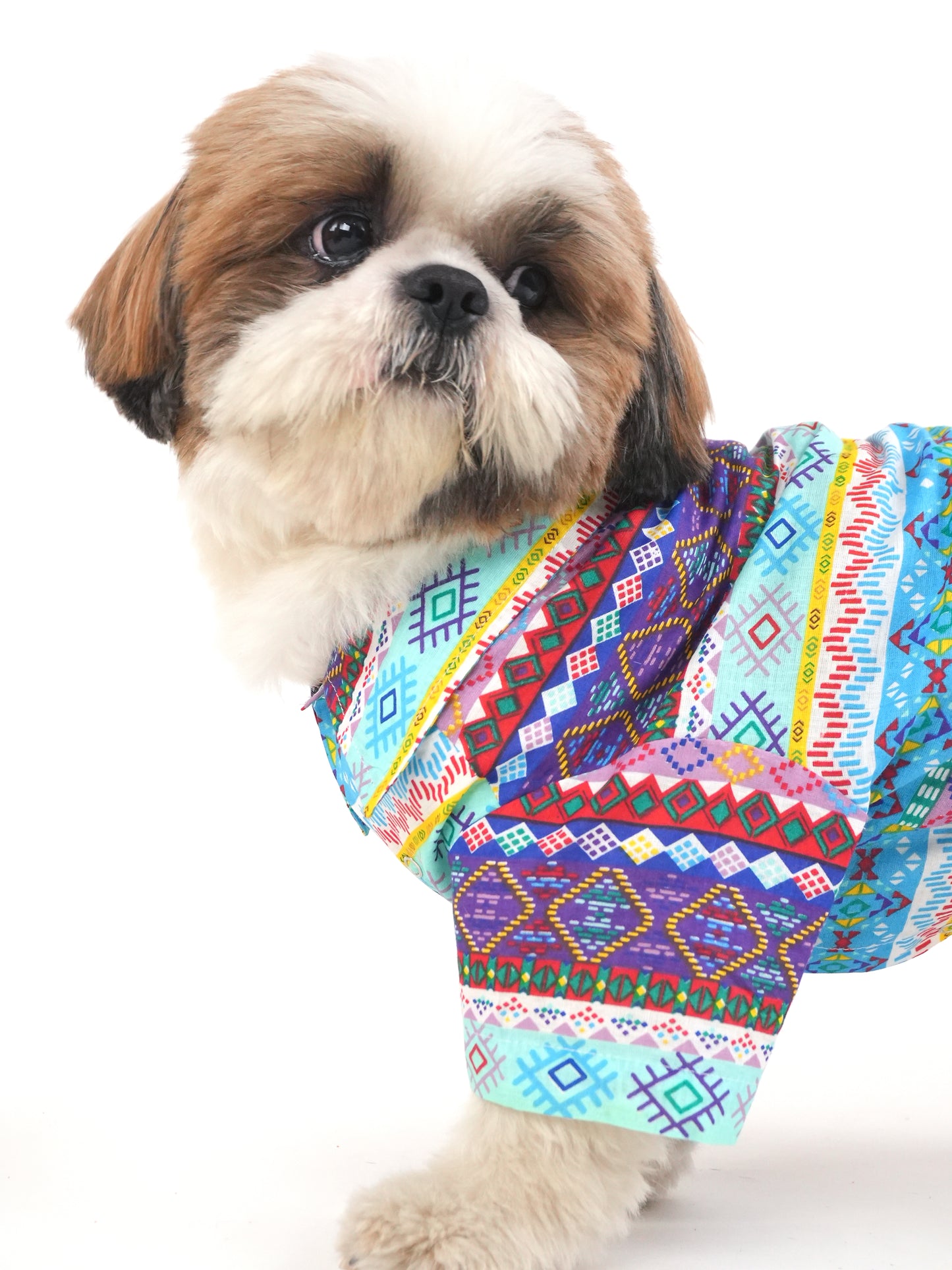 Blue Boho Print Shirt