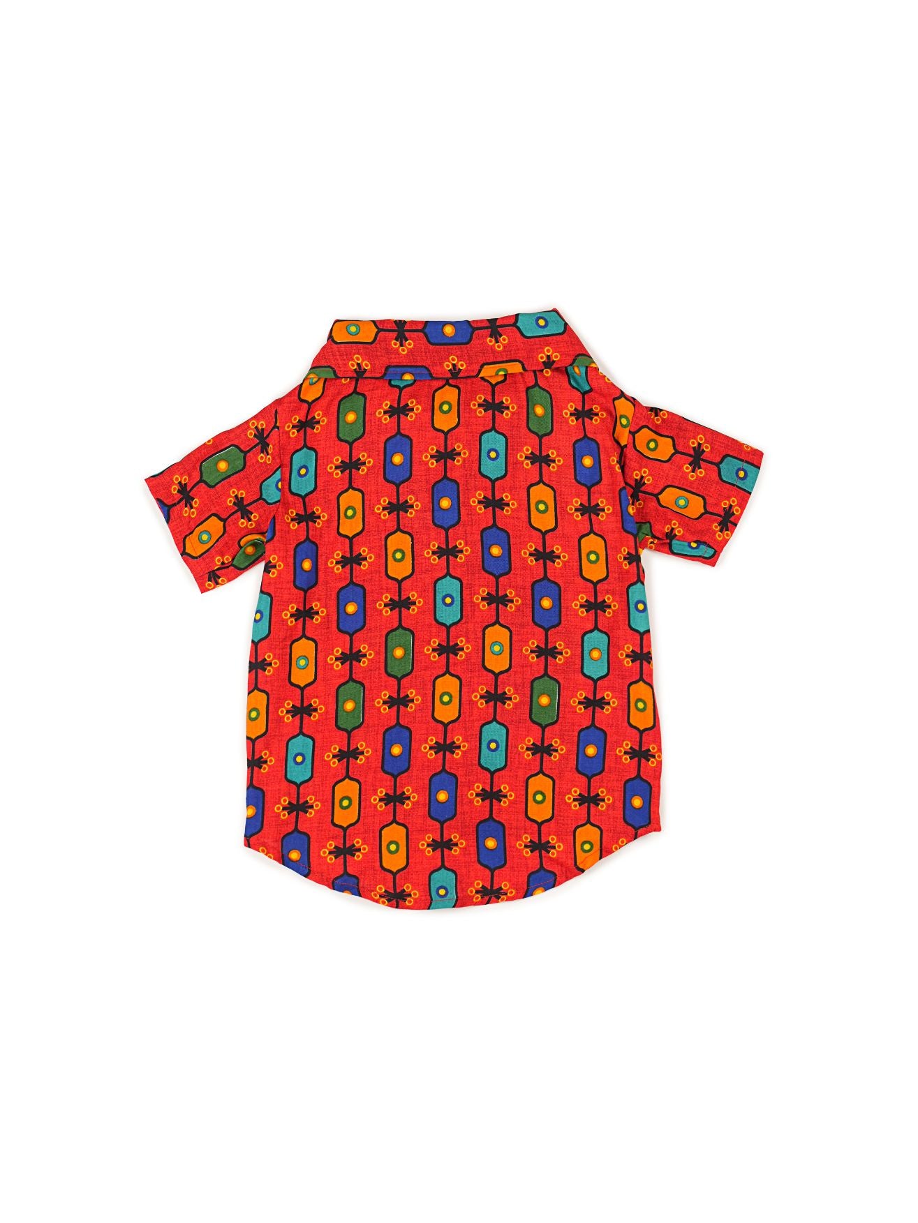 Red Abstract Print Shirt