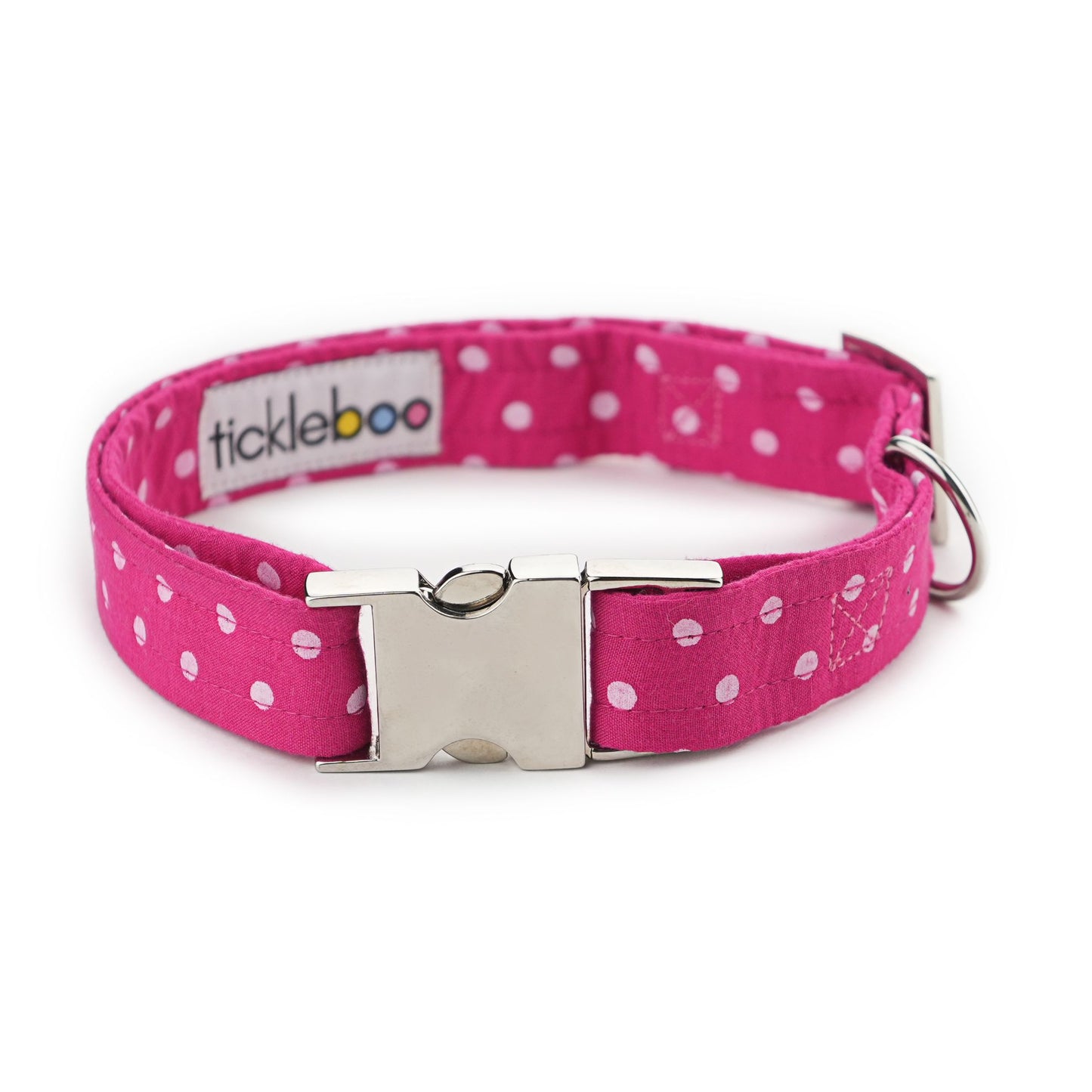 Pink Polka Dot Print Collar