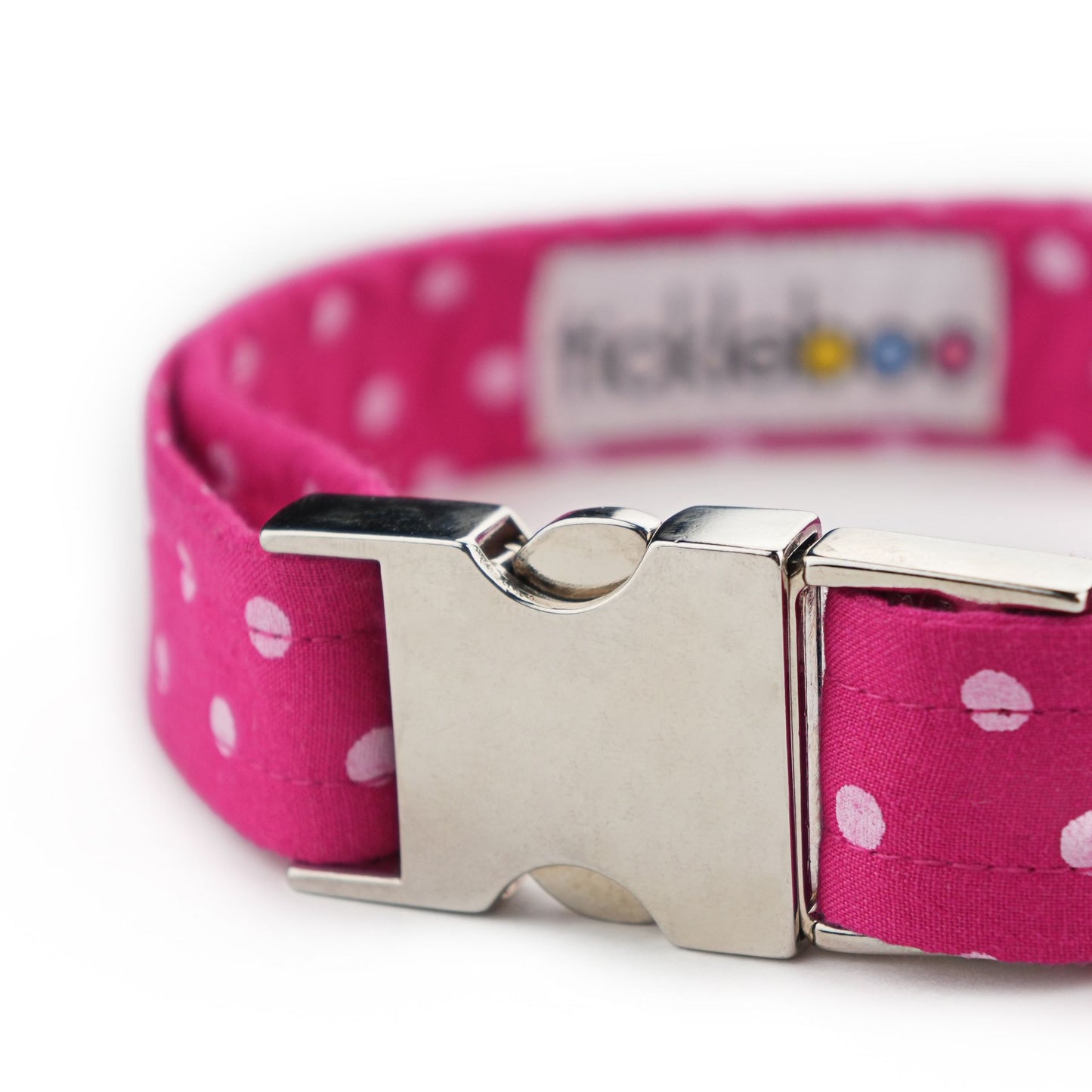 Pink Polka Dot Print Collar