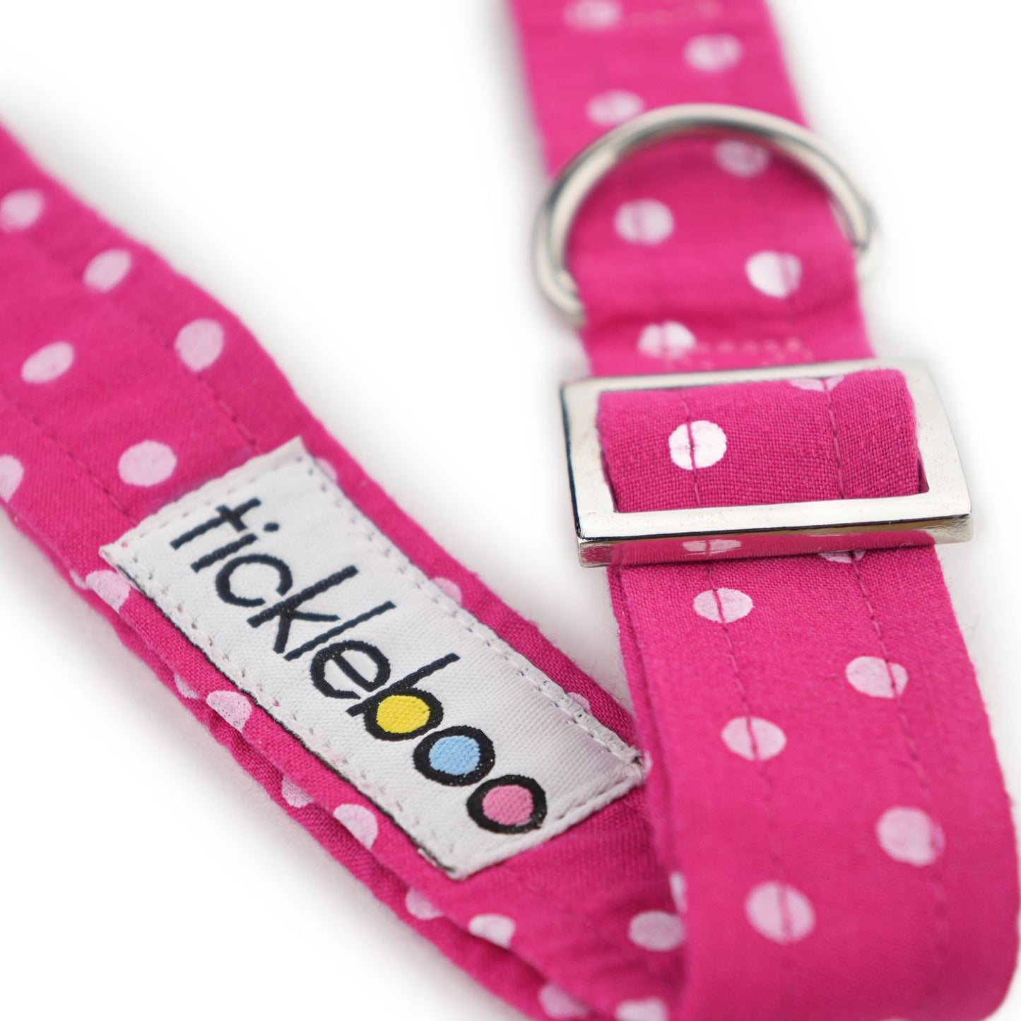 Pink Polka Dot Print Collar