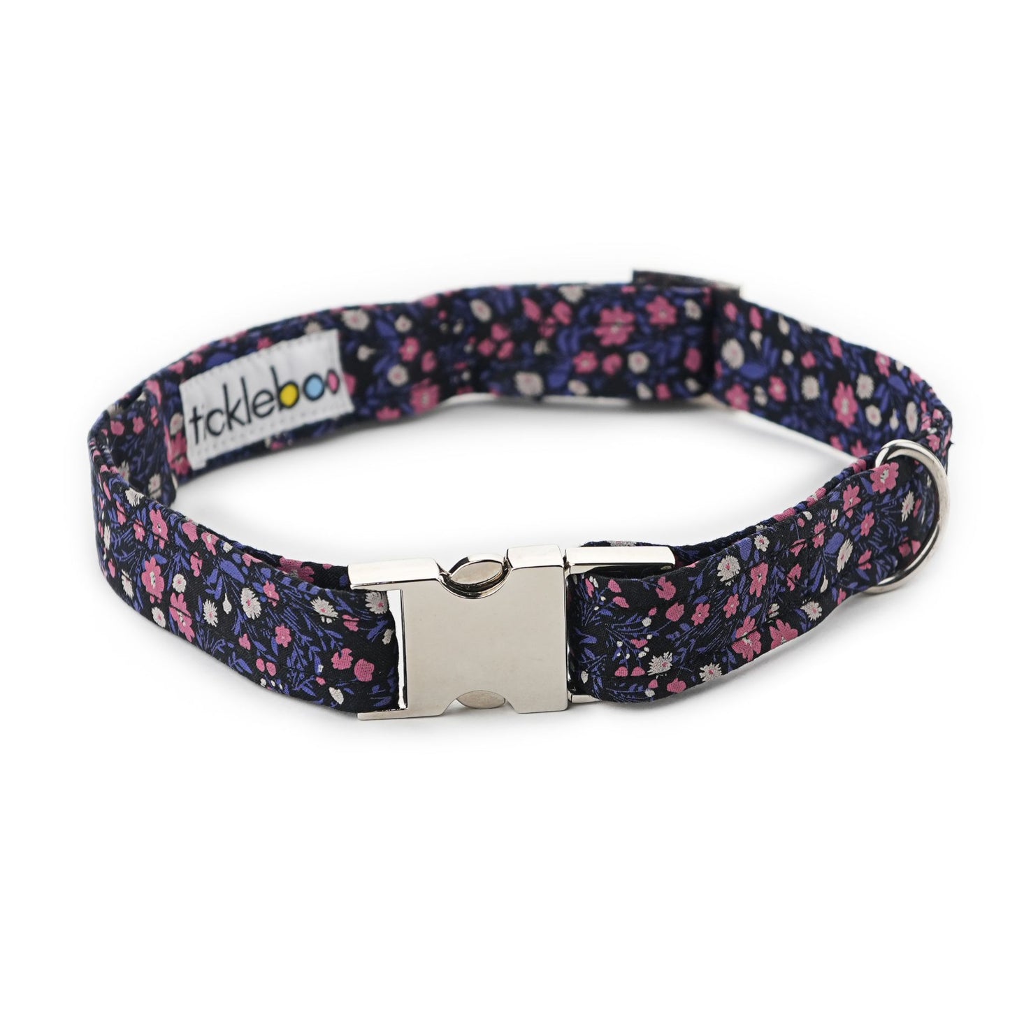 Black Floral Print Collar