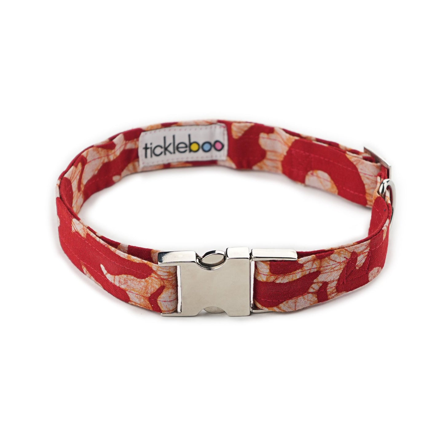 Red Batik Print Collar