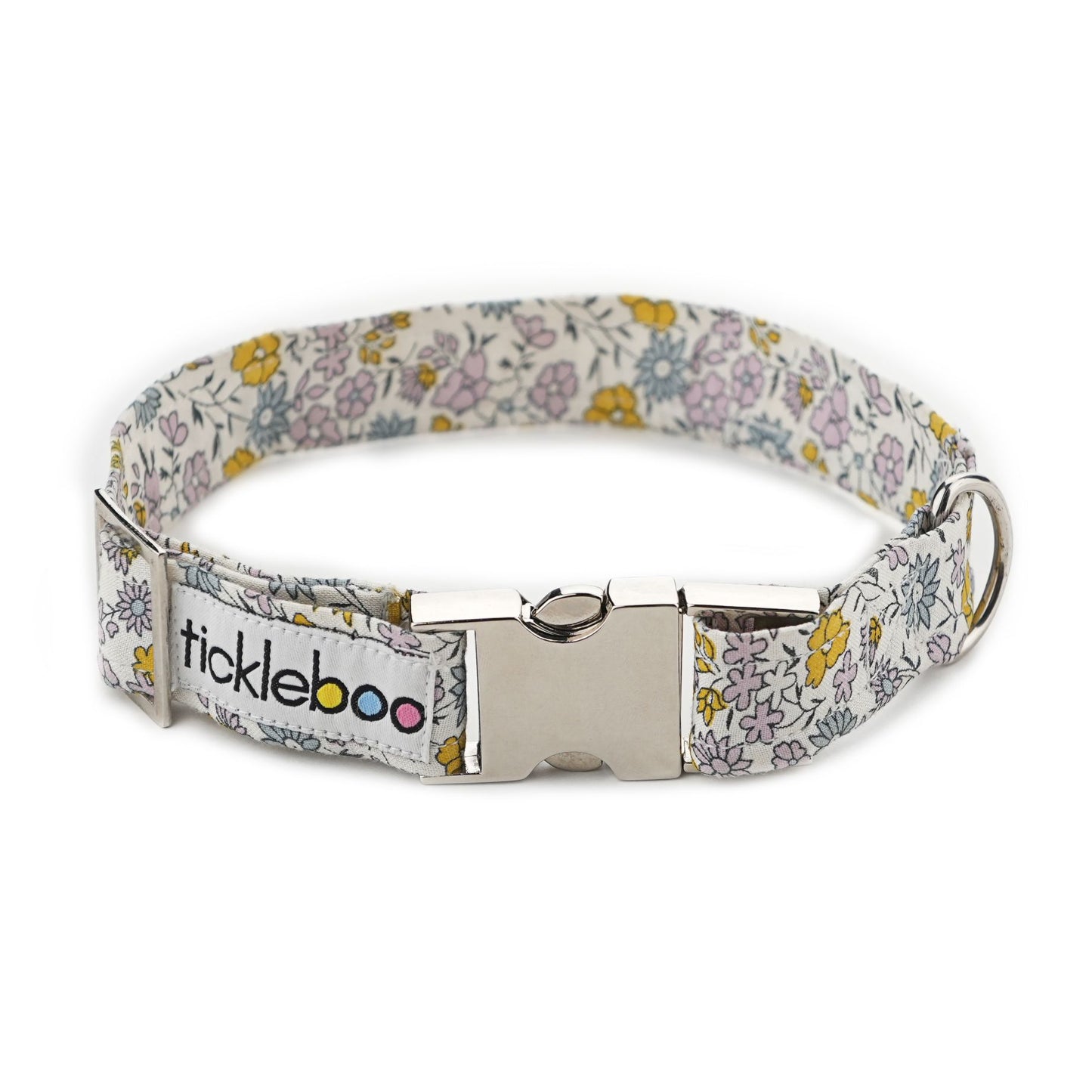 White Floral Print Collar