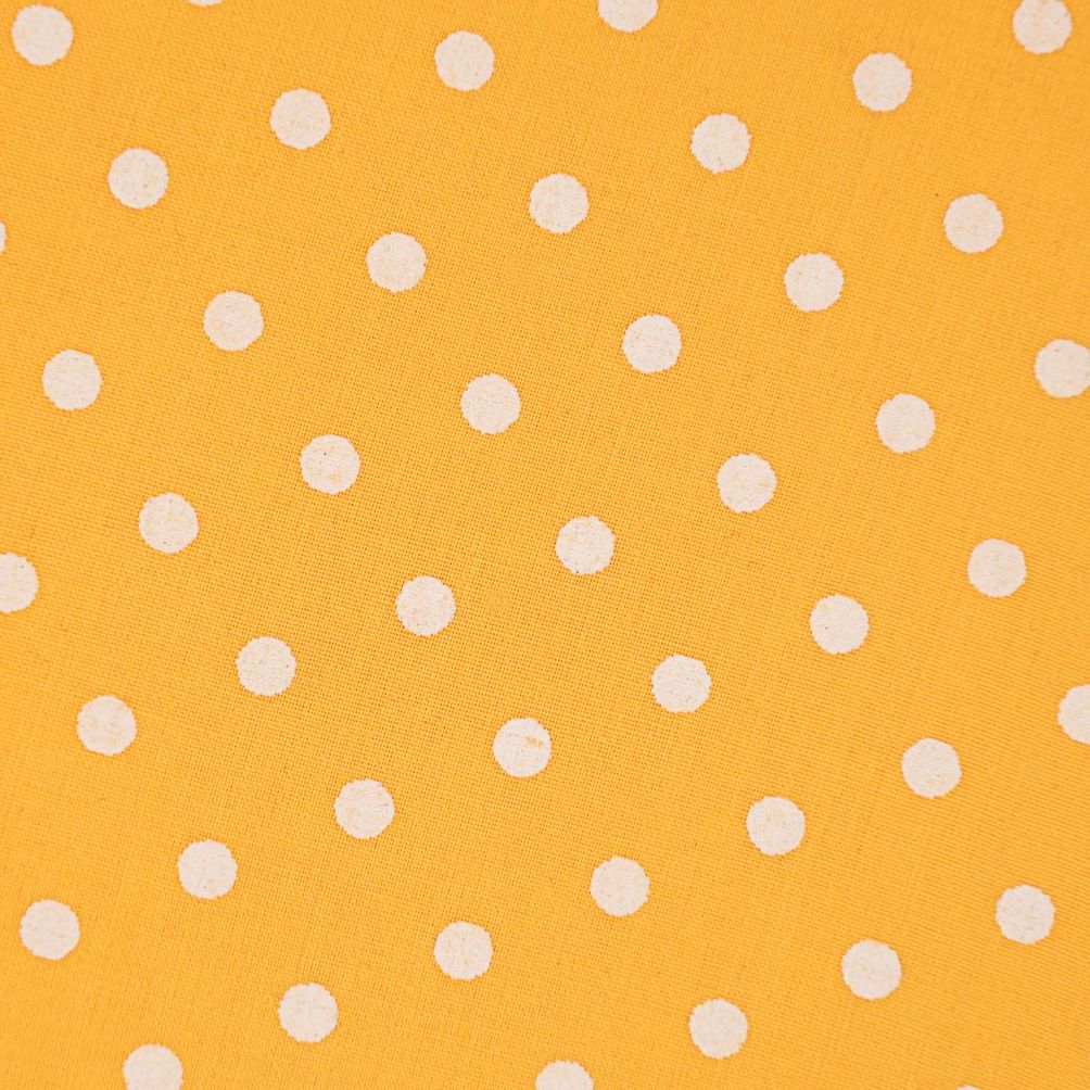 Yellow Polka Dot Print Collar