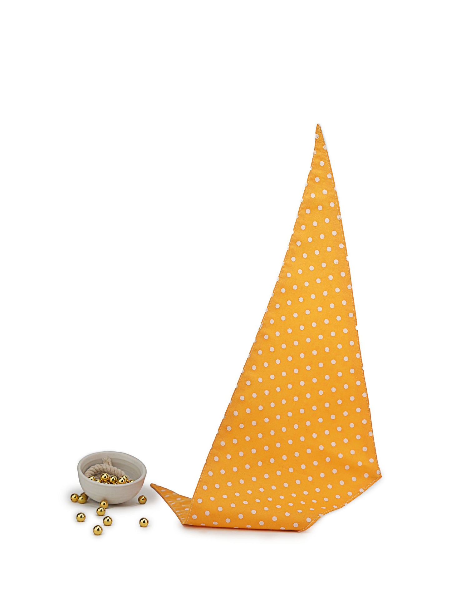 Yellow Polka Dot Print Bandana