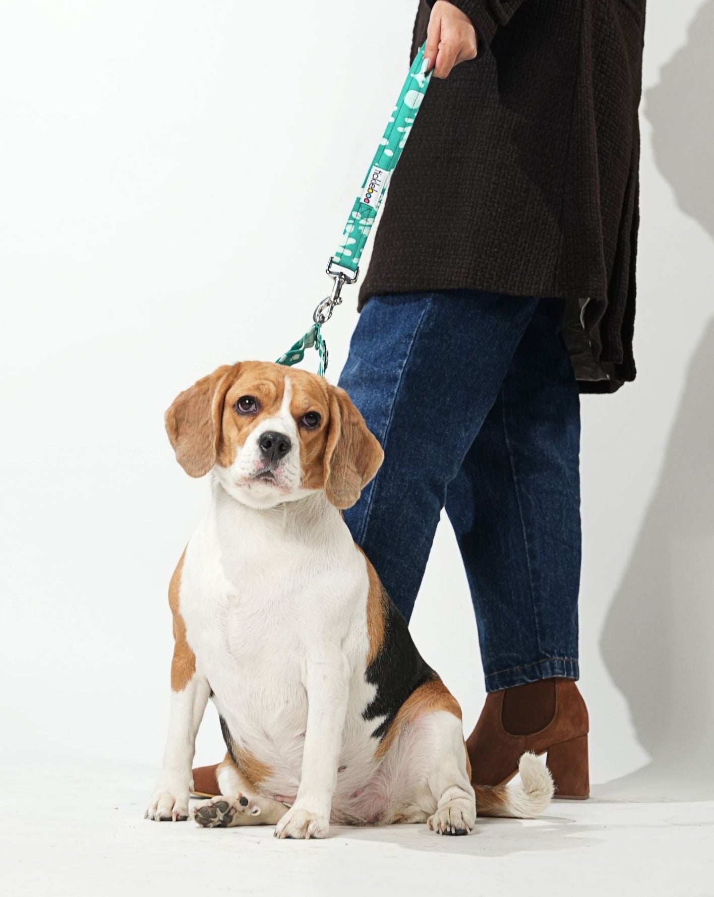 Green Batik Print Leash