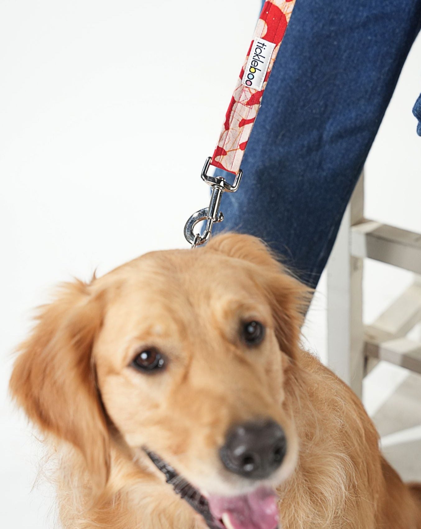 Red Batik Print Leash