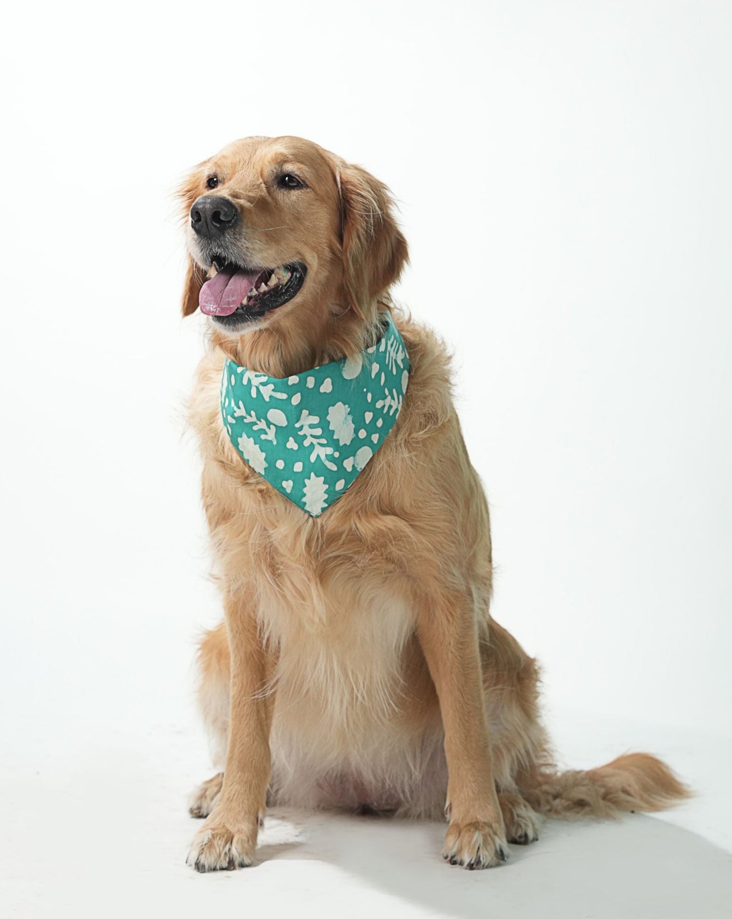 Green Batik Print Bandana