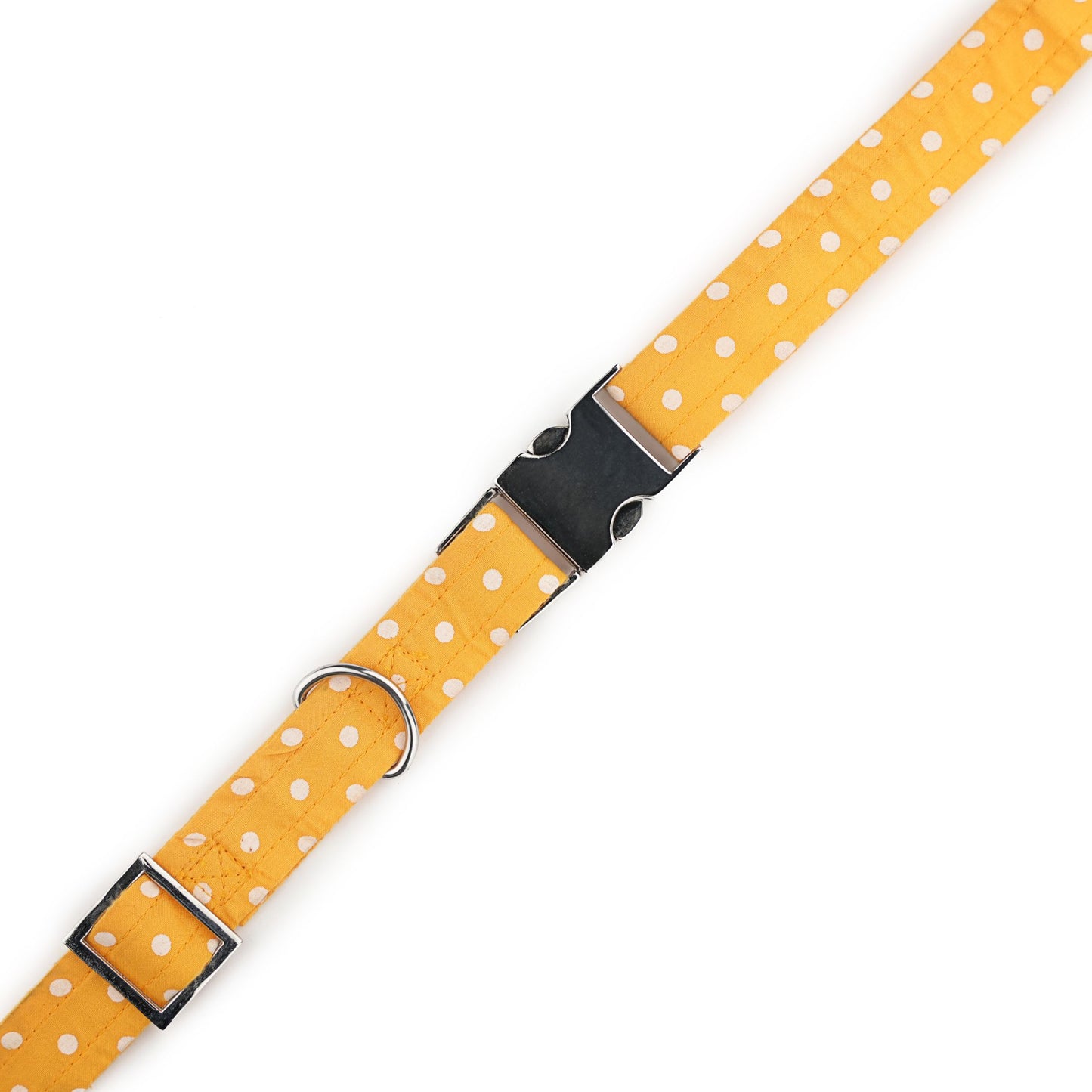 Yellow Polka Dot Print Collar