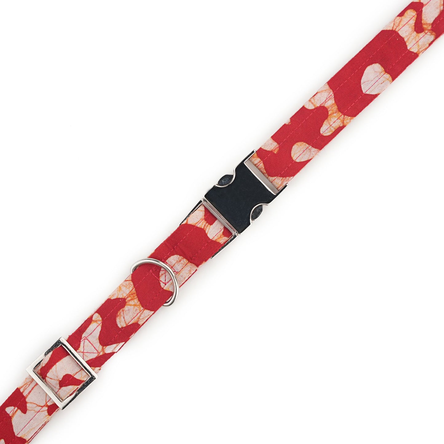 Red Batik Print Collar