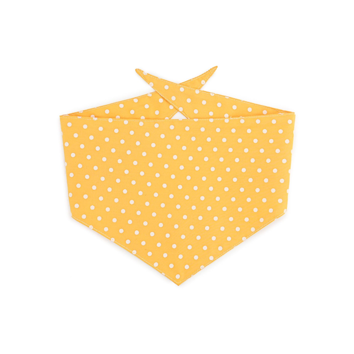 Yellow Polka Dot Print Bandana