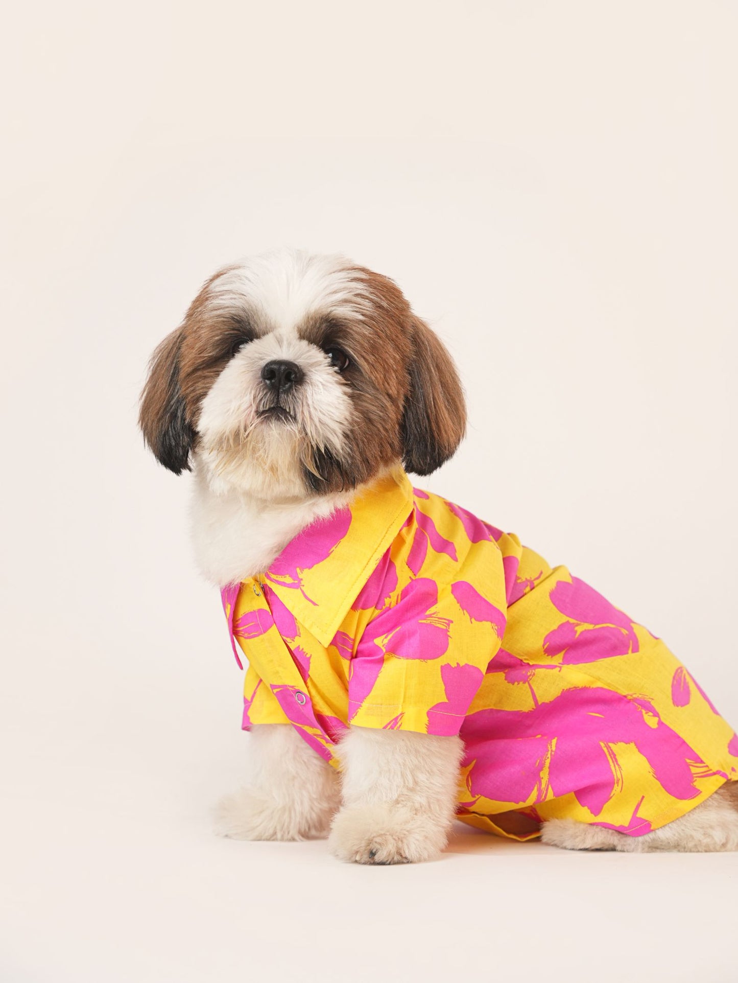 Yellow Floral Print Shirt